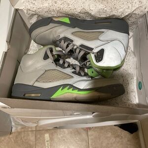 Nike Air Jordan 5 Retro Green Bean DM9014-003 Silver Metallic, Size 9, 2022